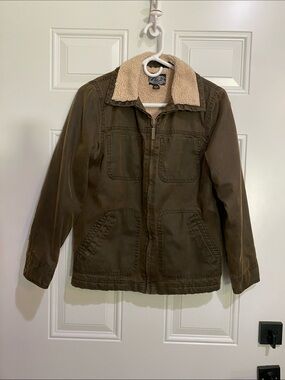 First Wave Brown Sherpa Collar Utility Jacket